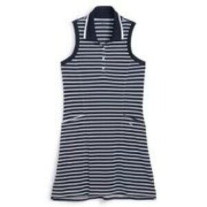 Puma Navy and White Striped Pique Golf Dress with undershorts Size Small